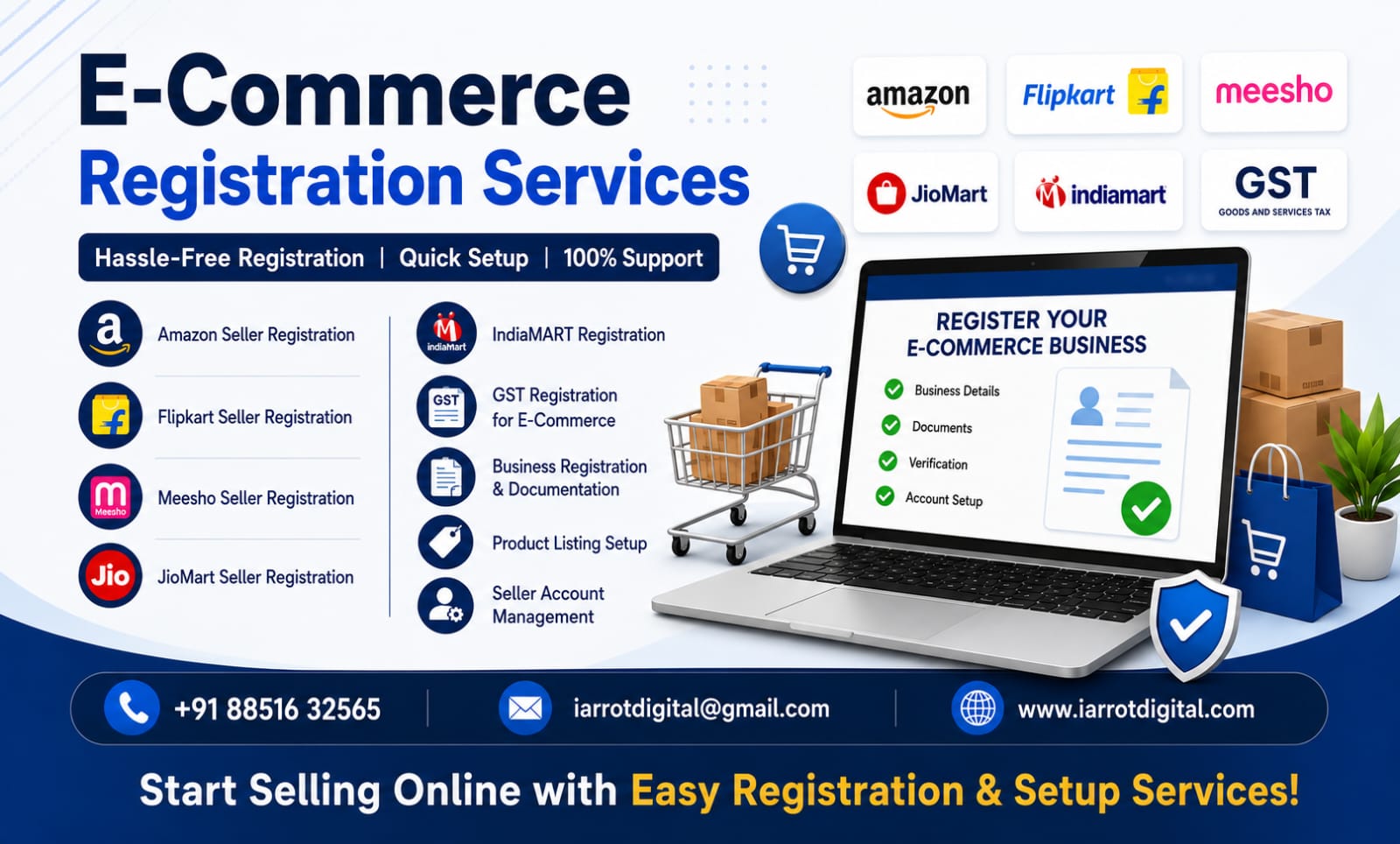 E-Commerce Registration Services - Iarrot Digital